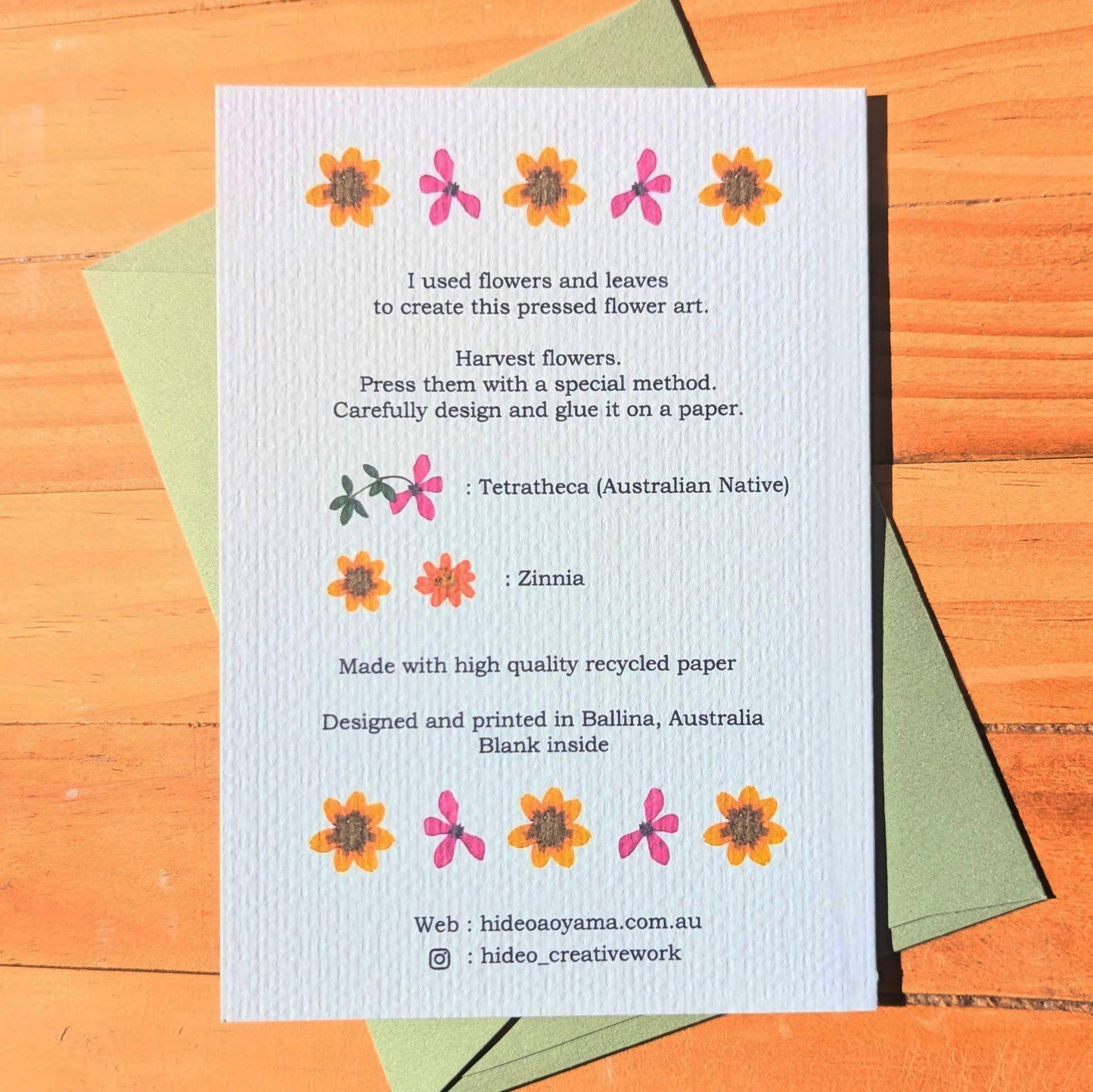 NATIVE FLOWER + ZINNIA CARD
