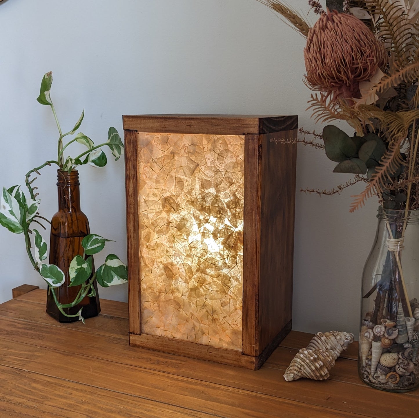 Yellow Bougainvellea leaves Japanese Style Organic light Lampshade