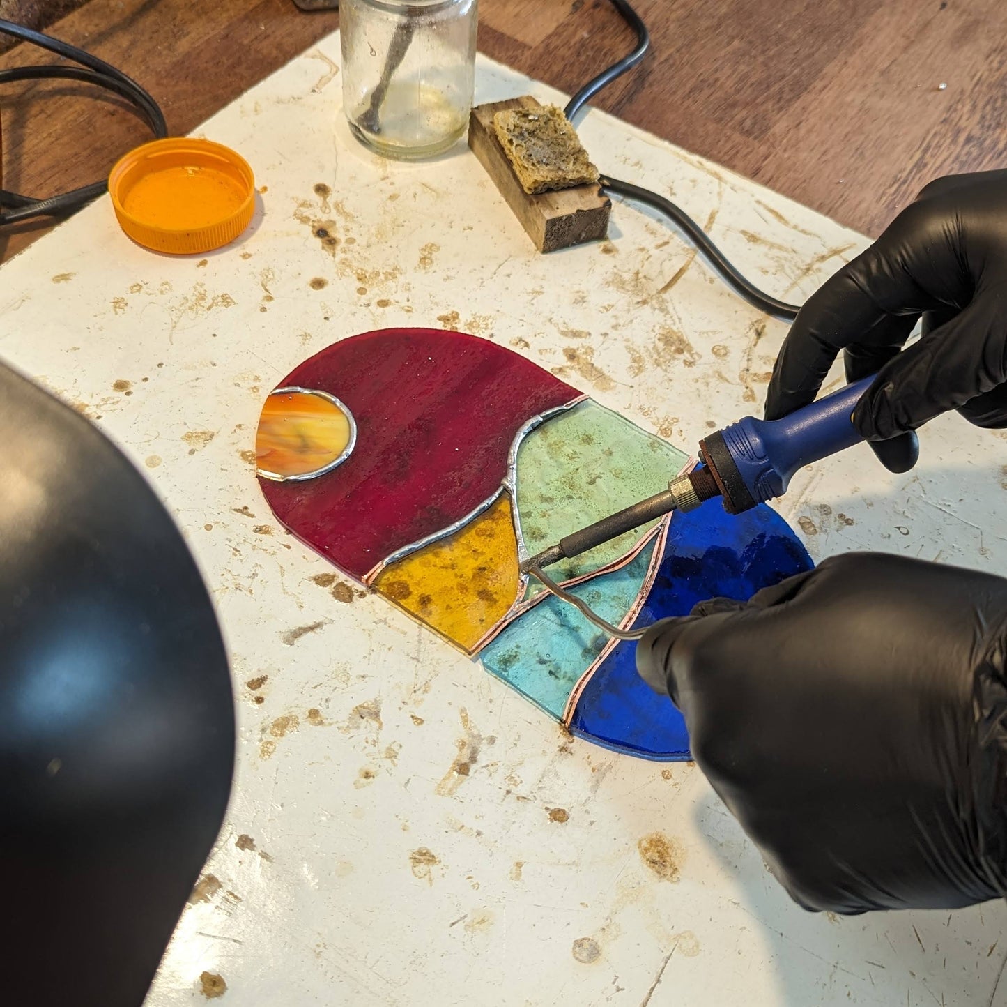 4.5 Hours Stained Glass Workshop ( Can be purchased and given as a gift)