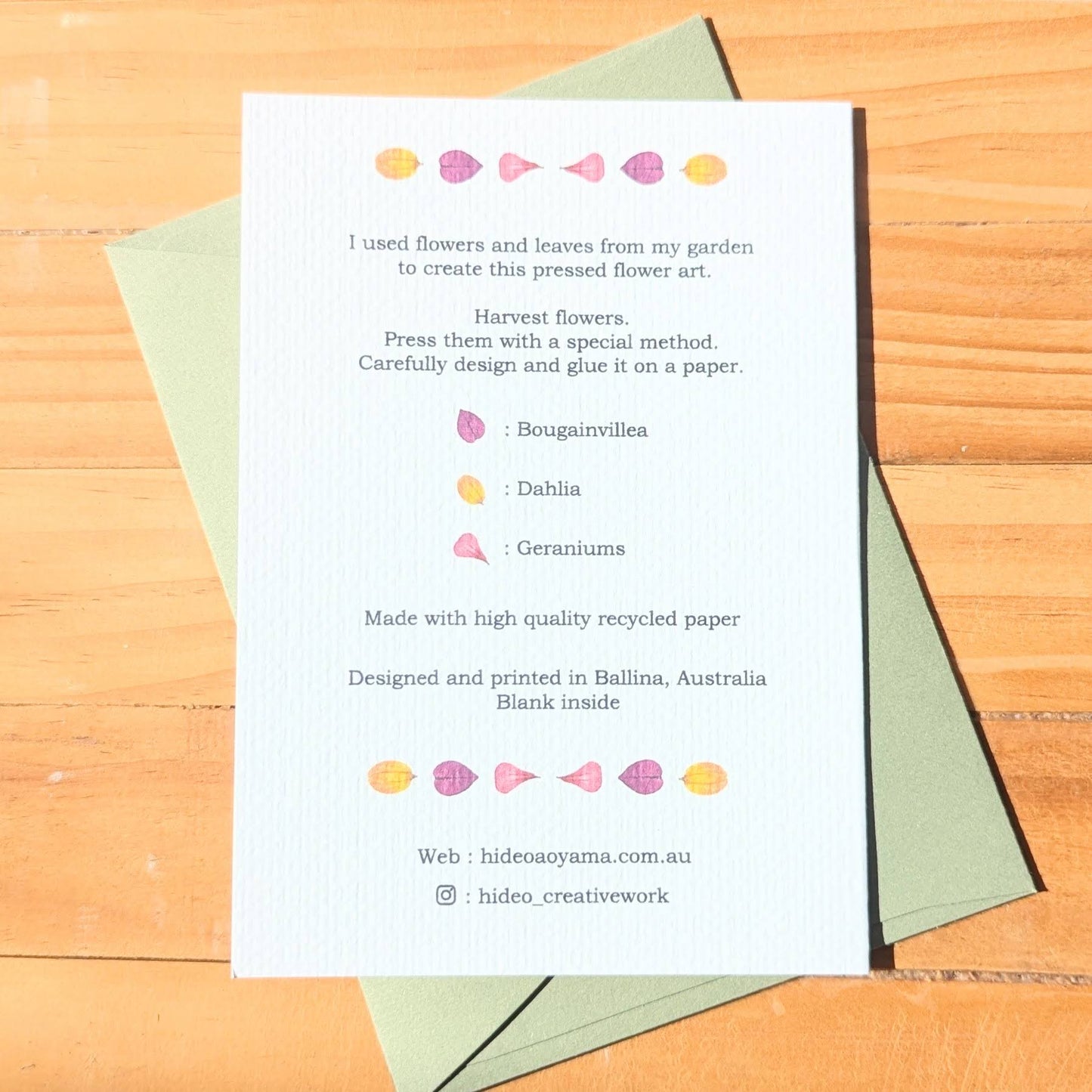 BOUGAINVILLEA PINK CARD