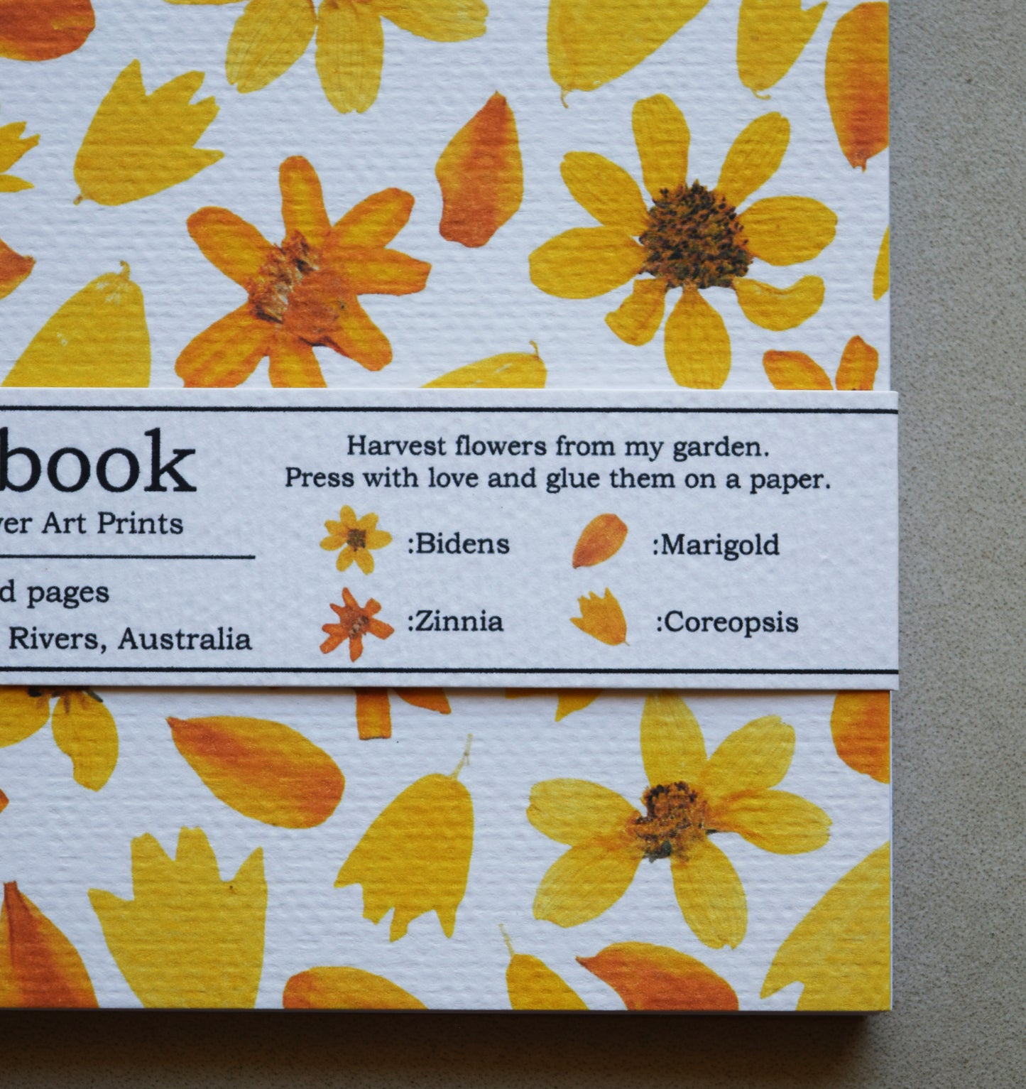 PRETTY ORANGE PETALS NOTEBOOK